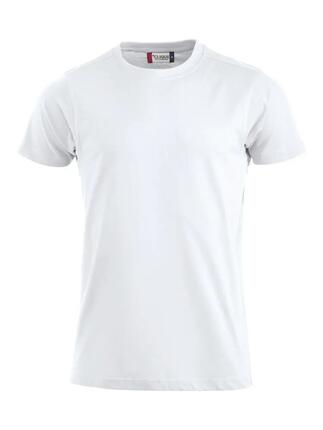 clique Premium-T — T-shirt homme col rond, 100% coton (blanc)
