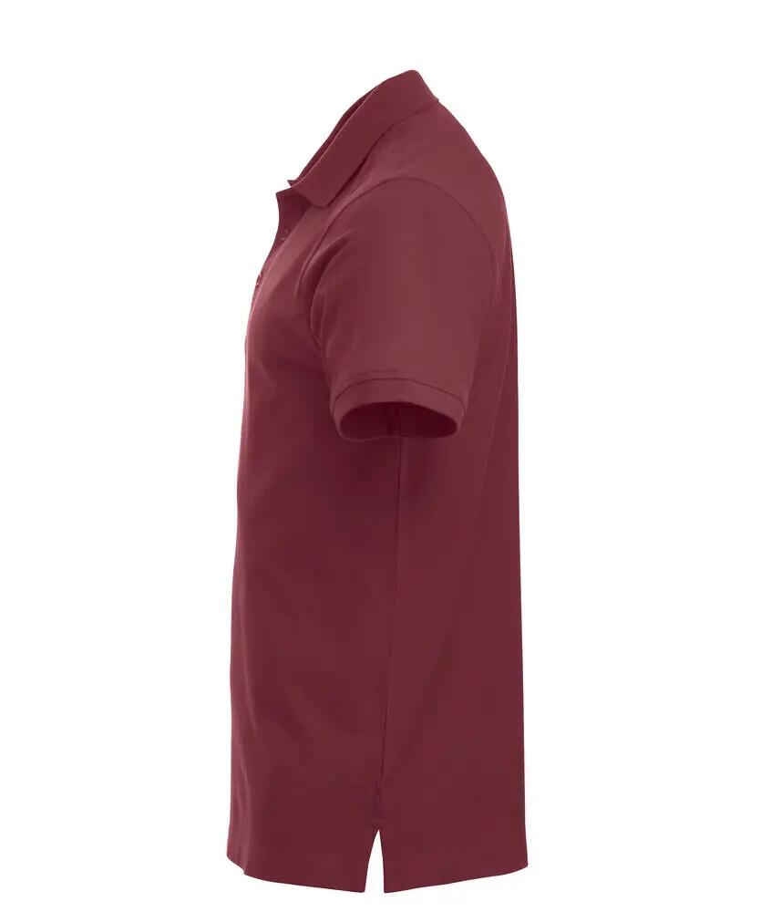 clique Polo Classic Lincoln S/S de algodón, corte moderno — burdeos 3/4