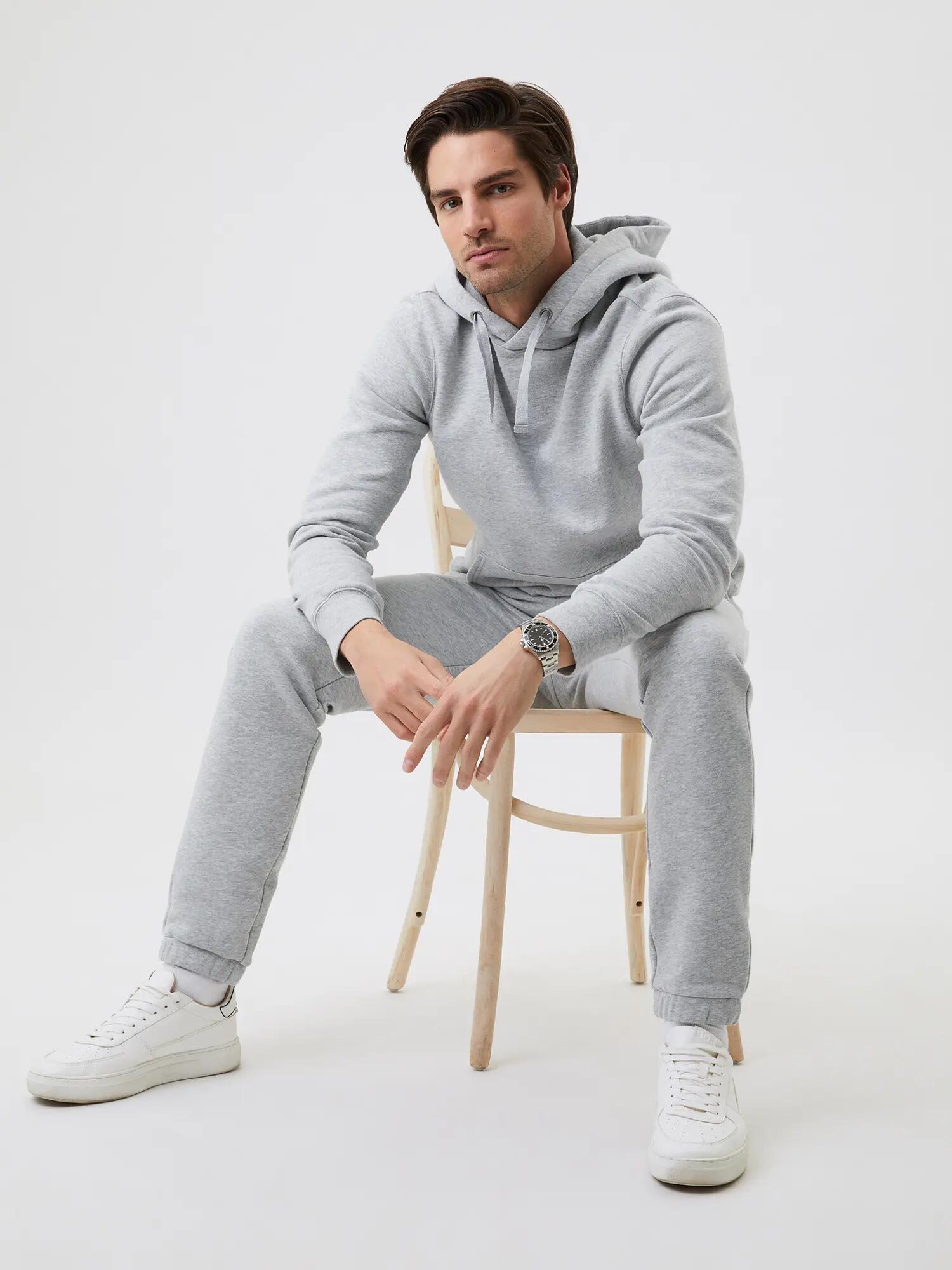 bjorn_borg CENTRE HOODIE uomo LIGHT GREY MELANGE 5/5