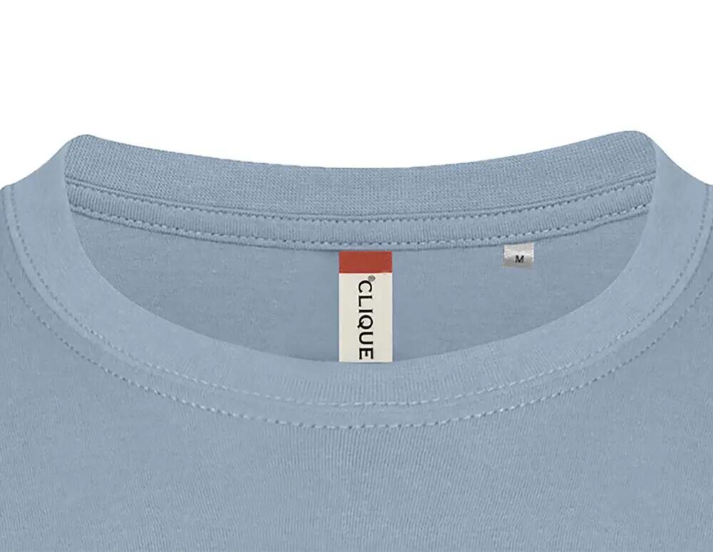 clique Basic-T – T-shirt da uomo slim in cotone, colore Soft Blue 4/5