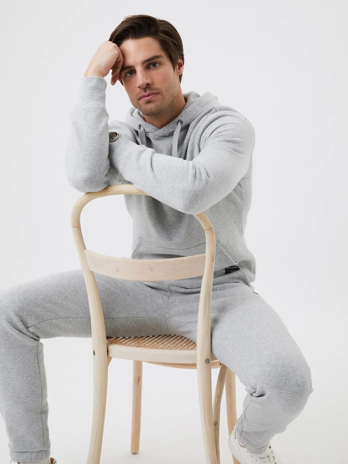 bjorn_borg CENTRE HOODIE uomo LIGHT GREY MELANGE 4/5