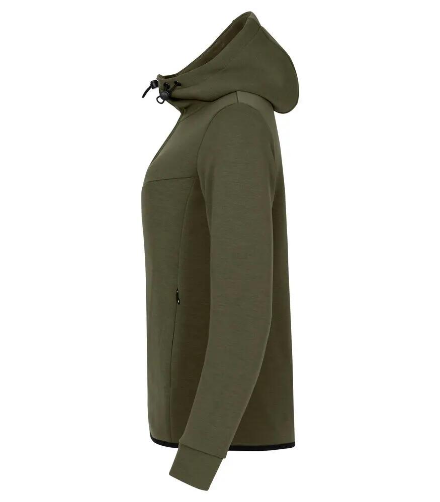 clique Hayden Women Casaco com capuz leve Fog green 3/4