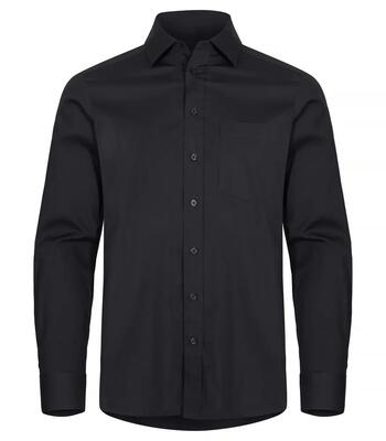 Clique stretch shirt l/s – stretch overhemd lange mouw zwart