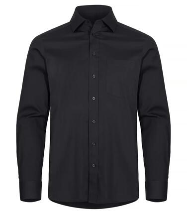 clique Stretch Shirt L/S – Stretch-Hemd Langarm in Schwarz