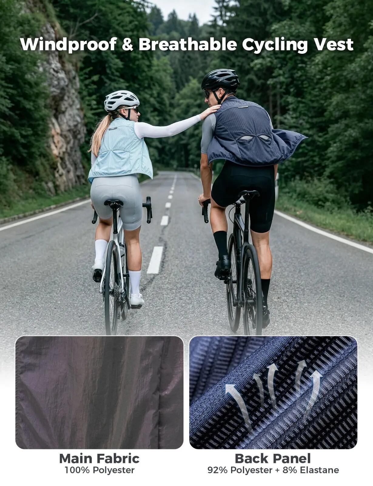Leichte Windweste atmungsaktiv mit UPF 50+ – für Radsport & Outdoor 4/9
