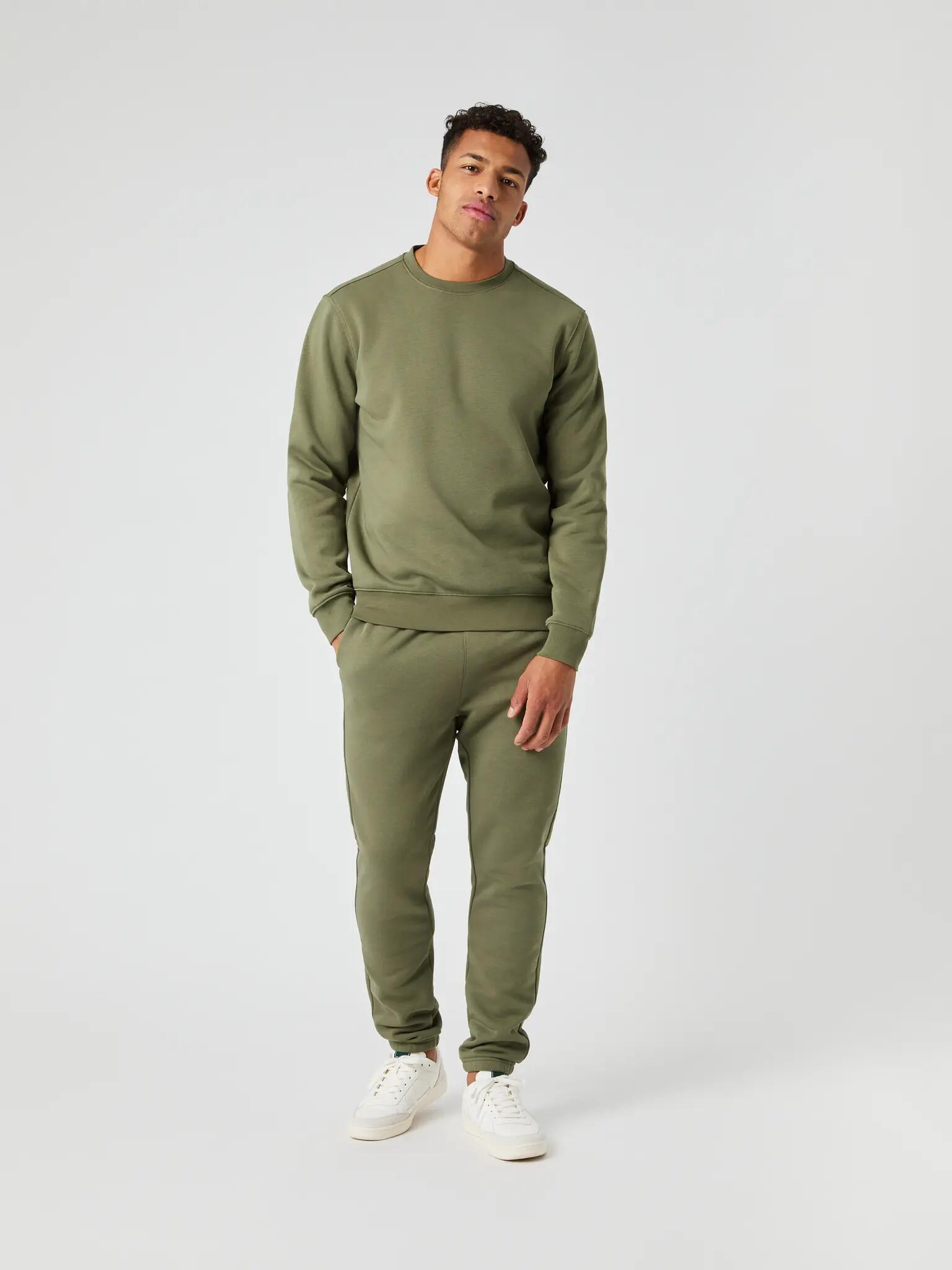 bjorn_borg CENTRE SWEATSHIRT homem - DUSTY OLIVE 3/4