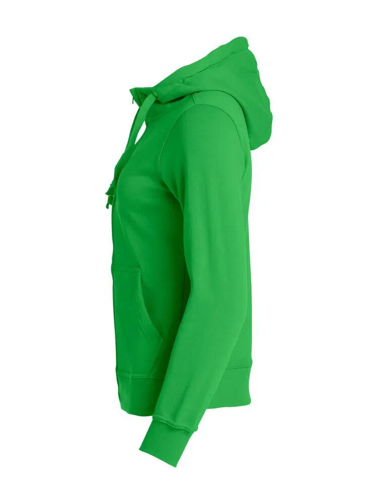 clique Basic Hoody Full Zip Women – felpa con zip e cappuccio apple green 3/4