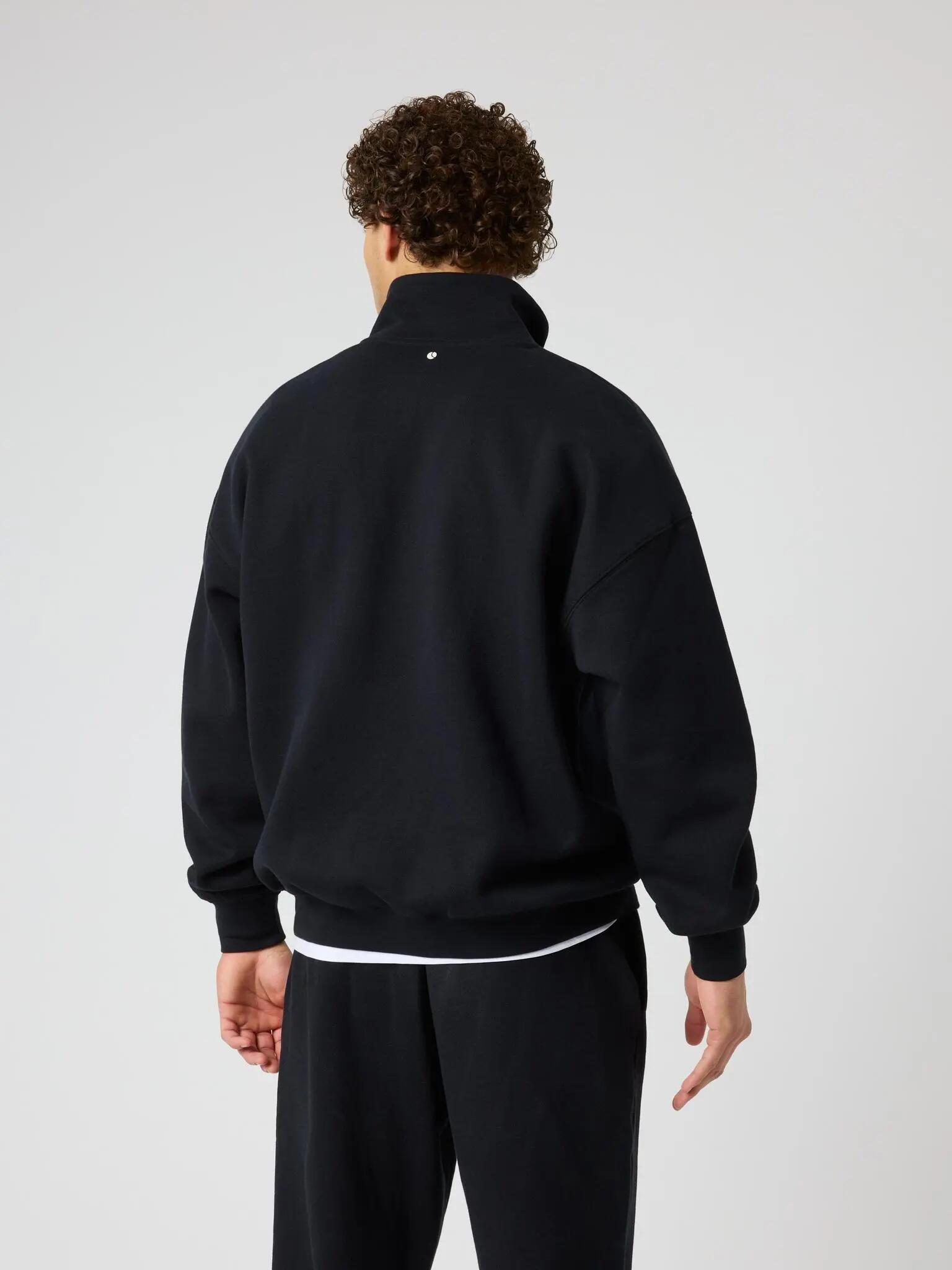 bjorn_borg BORG OVERSIZED HALF-ZIP — Polyester recyclé – BLACK BEAUTY 2/4