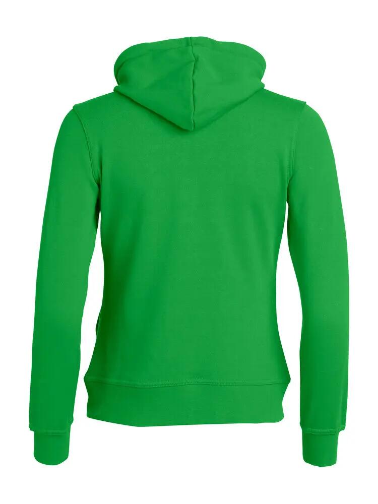 clique Basic Hoody Full Zip Women – felpa con zip e cappuccio apple green 2/4