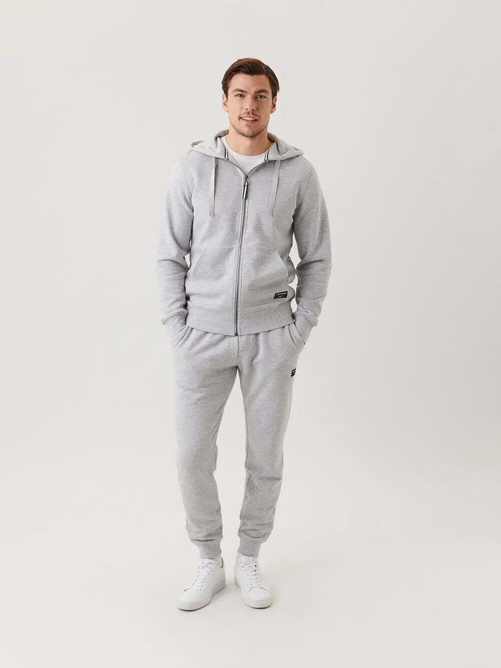 bjorn_borg CENTRE ZIP HOODIE - LIGHT GREY MELANGE 4/5