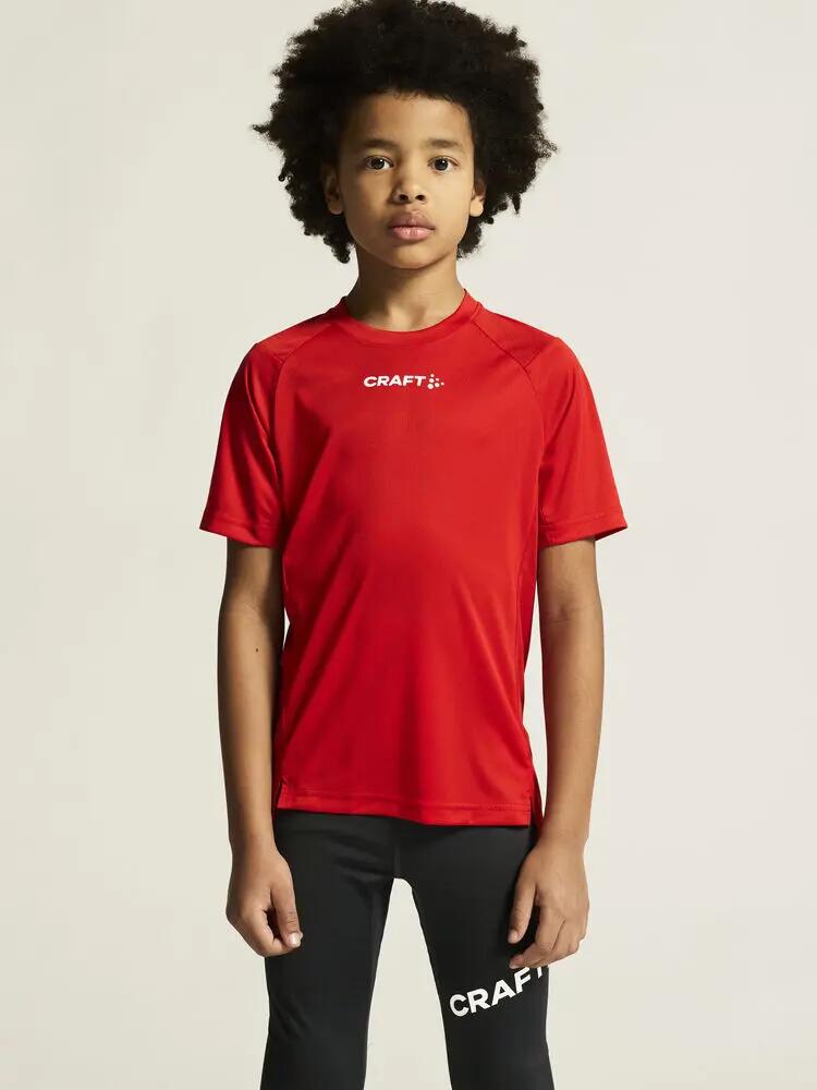 craft Rush 2.0 SS Tee Jr 100% poliéster reciclado - leve – Bright Red 6/7