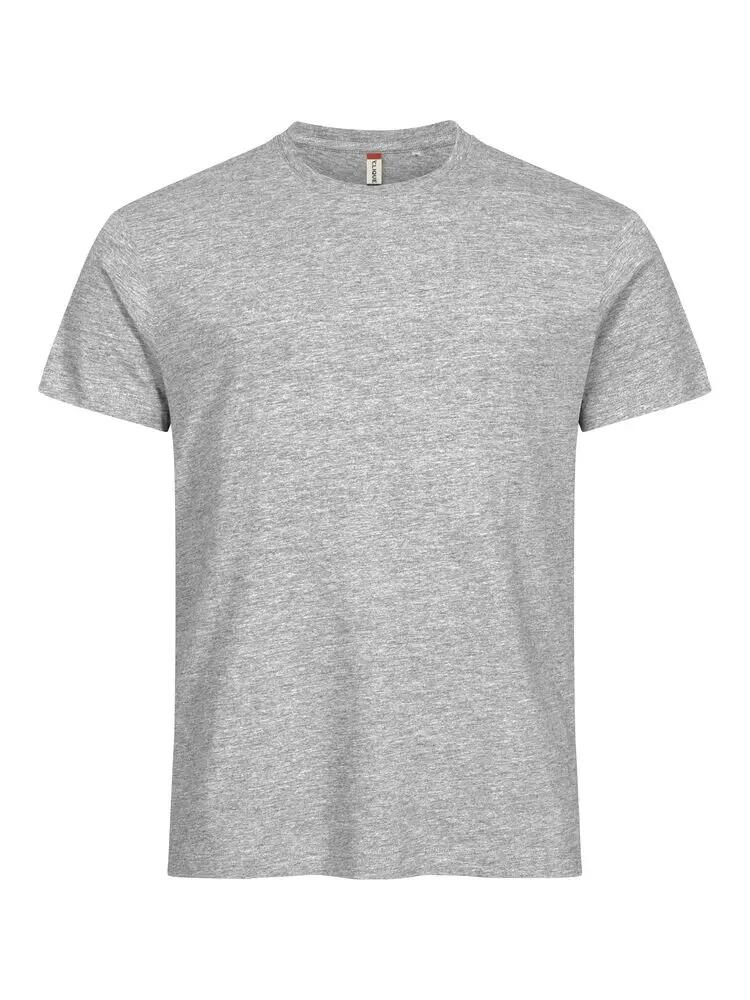 clique Basic-T T-shirt homme coupe près du corps en coton ash 1/5