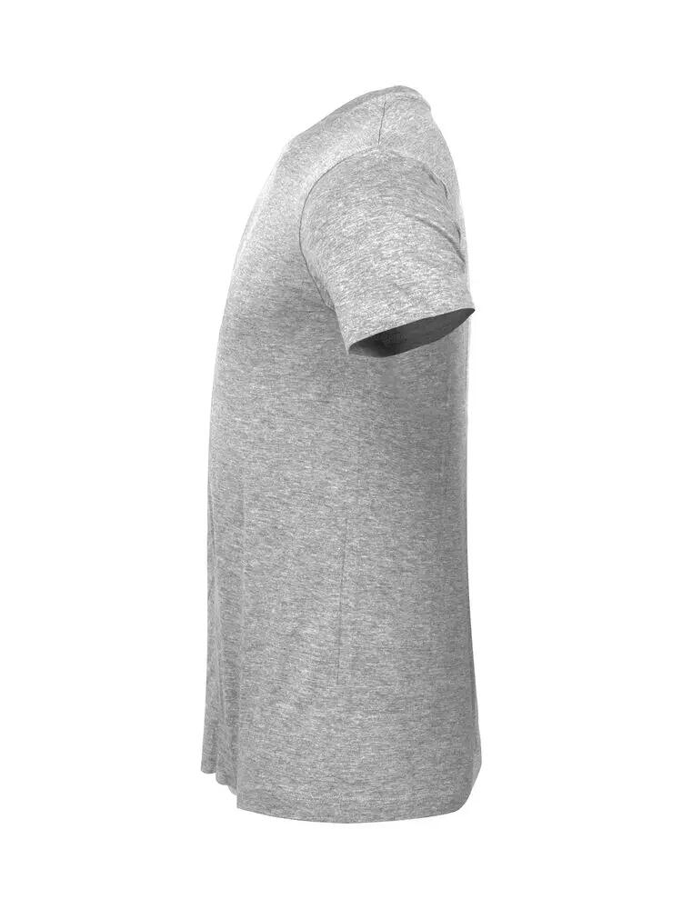 clique Basic-T T-shirt homme coupe près du corps en coton ash 4/5