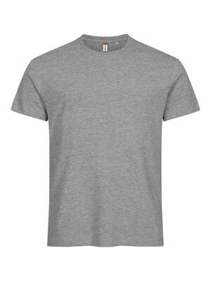 Clique basic-t heren t‑shirt grijs melange, aangesloten pasvorm