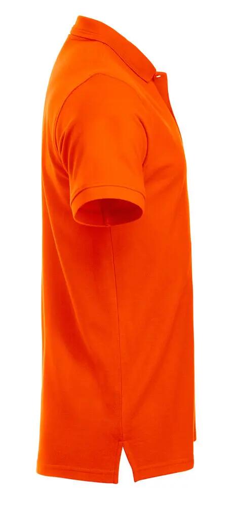 clique Polo Manhattan — laranja visibility, mistura técnica 4/4