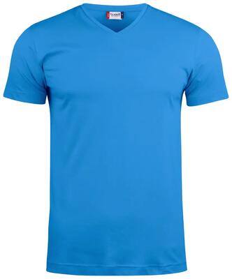 Clique basic-t v-neck t-shirt met v-hals, iets nauwere pasvorm