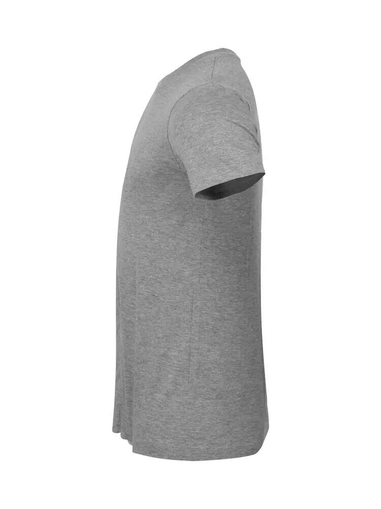 clique Basic-T Heren T‑shirt grijs melange katoen 4/5