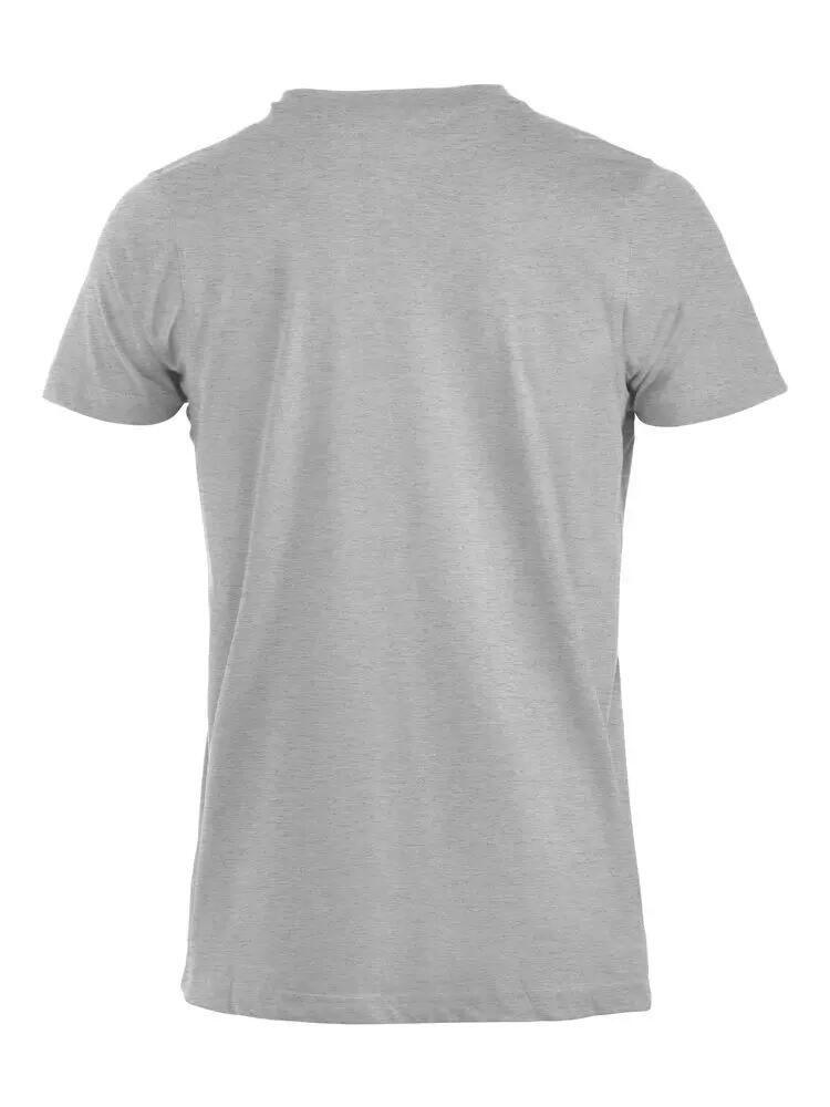 clique Premium-T Heren T-shirt katoen ronde hals, grijs gemêleerd, 3XL 2/4