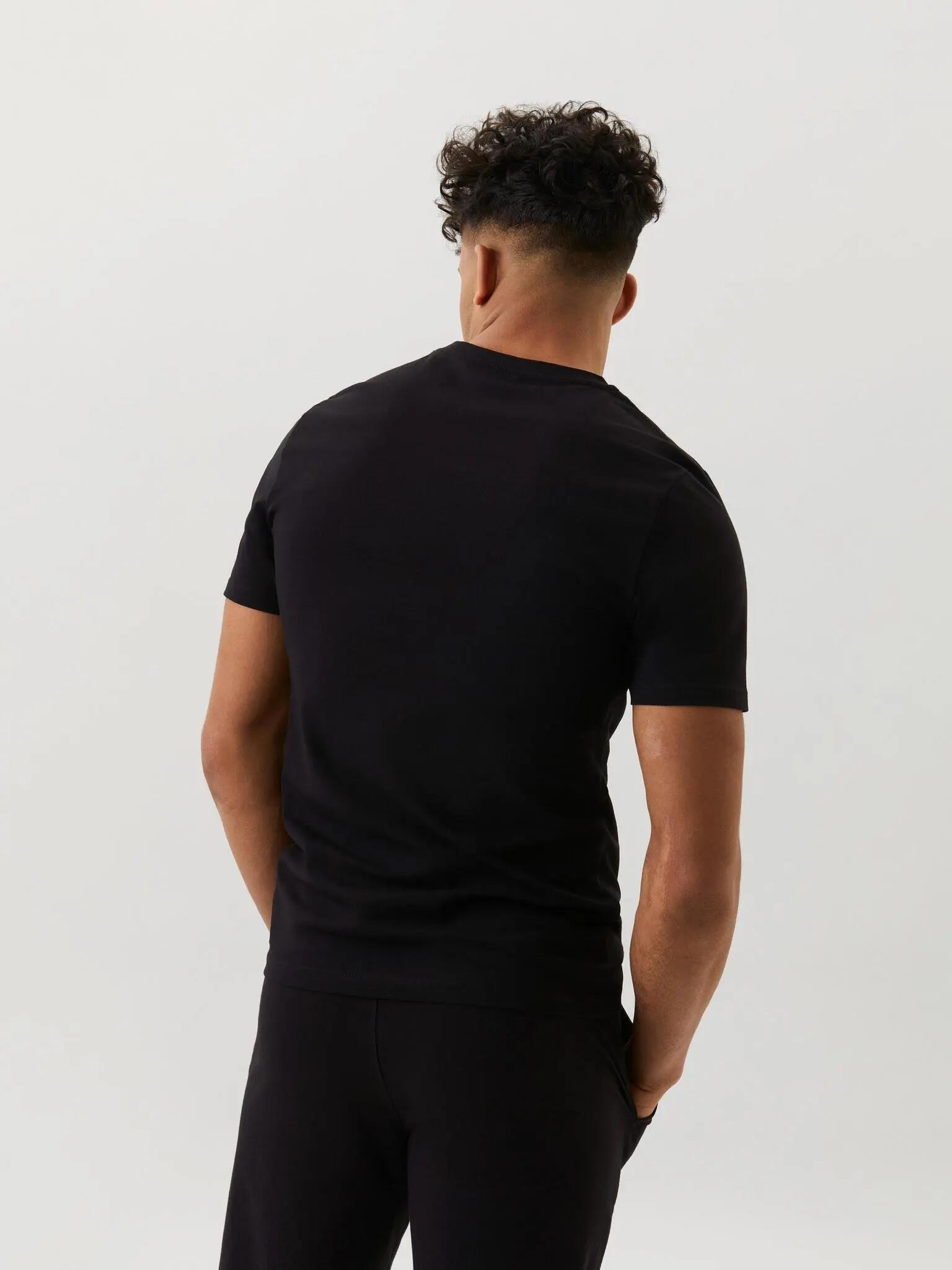 bjorn_borg CORE SLIM T-SHIRT 2p en LENZING™ ECOVERO™ – coupe ajustée, BLACK 2/4