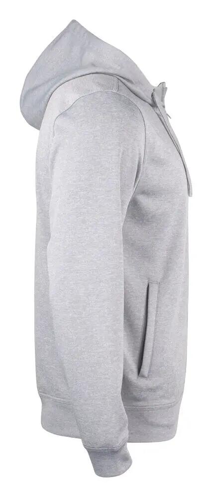 clique Basic Active Hoody Full Zip — sudadera con capucha gris jaspeado 4/4