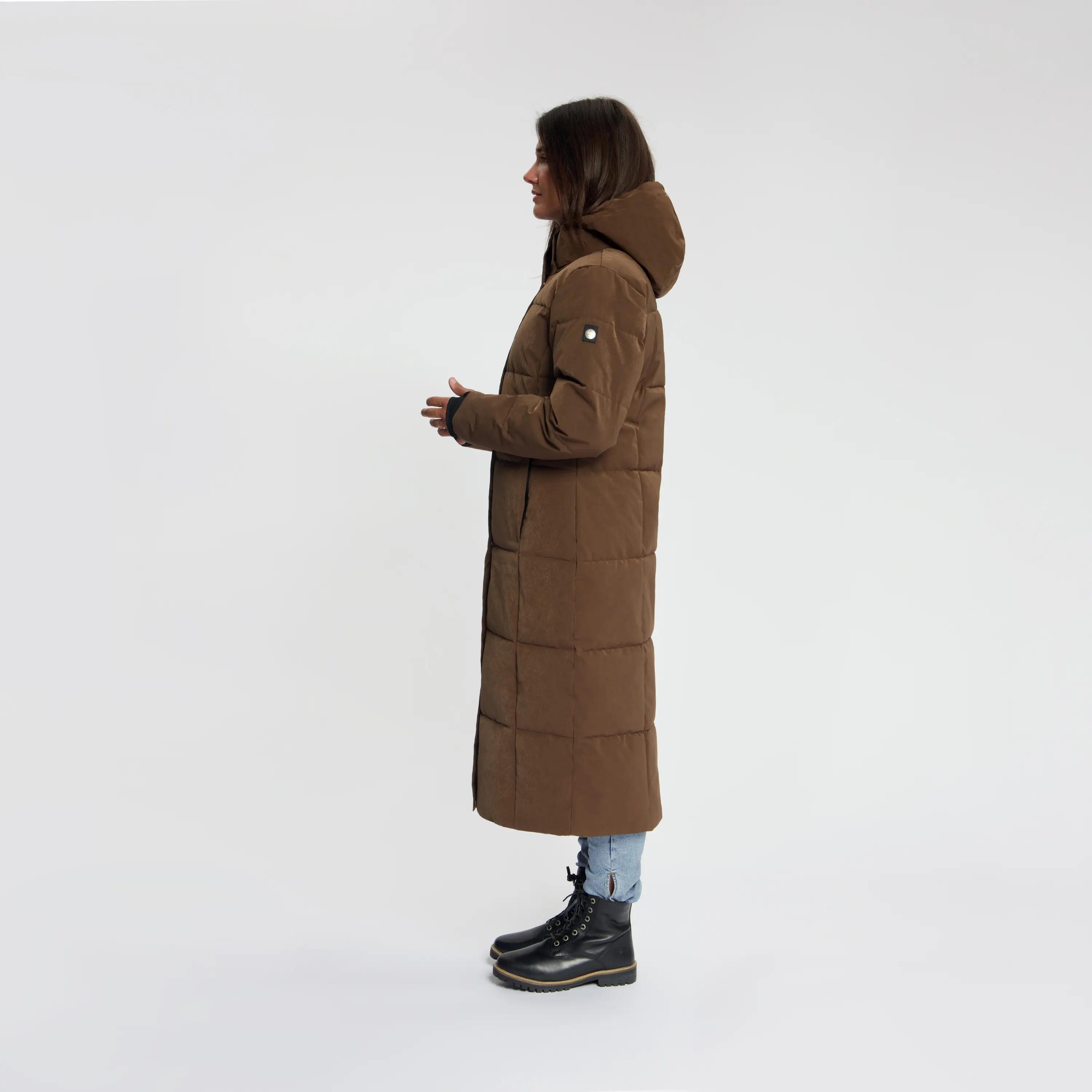 Andels Dames - Puffer winterjas - Waterdicht - Donkerbruin 3/6