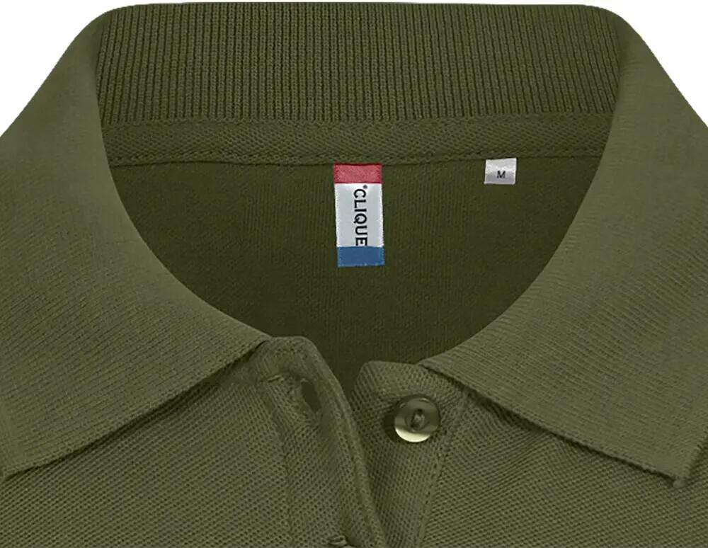 clique Basic Polo Women katoen - comfortabele pasvorm, olive green 2/5