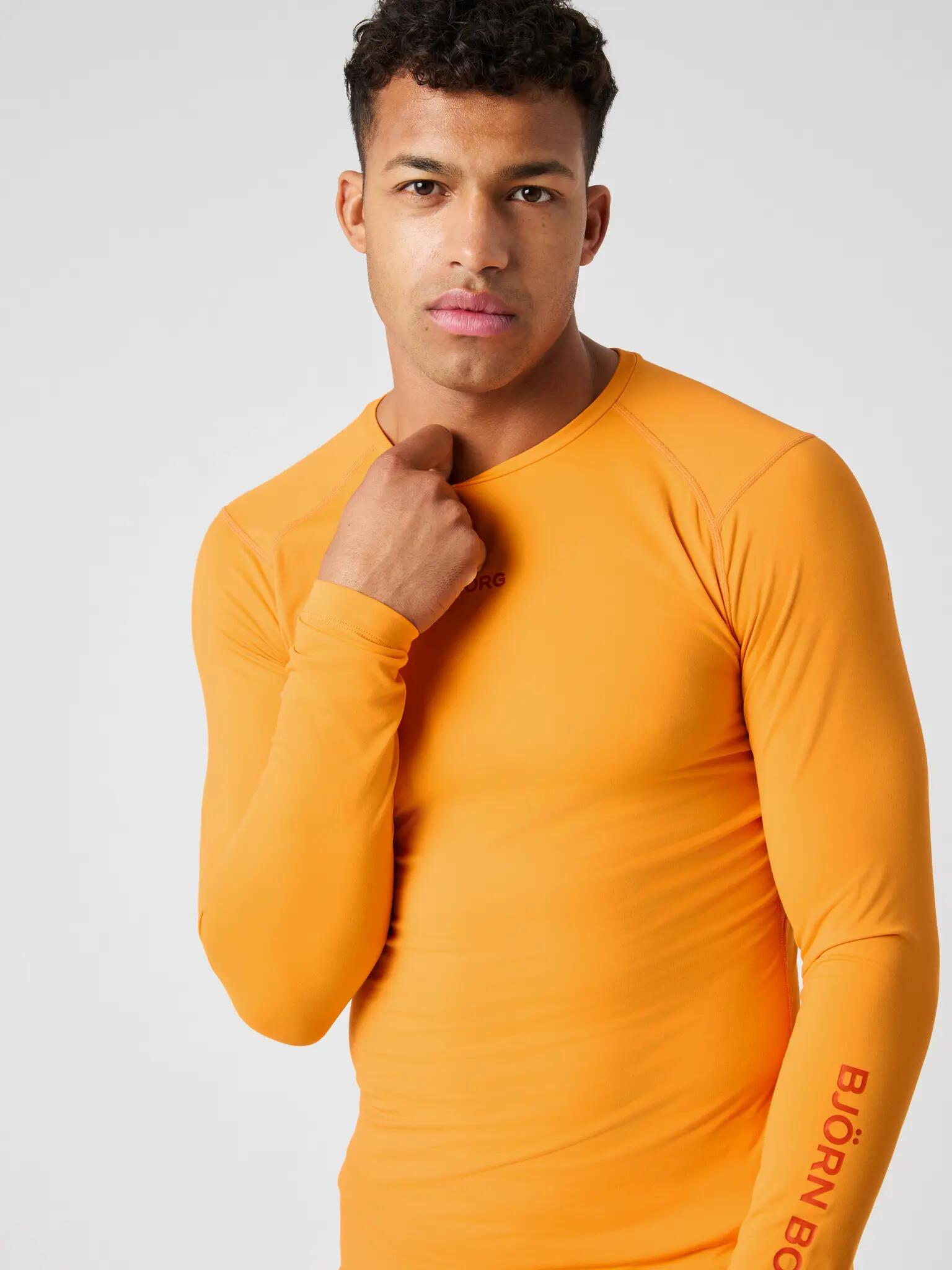 bjorn_borg BORG SOFT COMPRESSION LS T‑shirt - SUN ORANGE 5/5