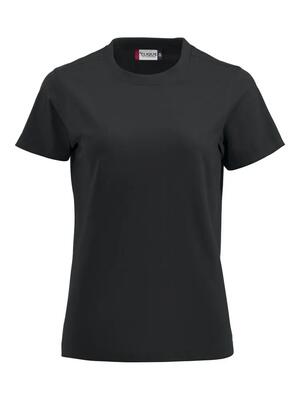 Clique premium-t women t-shirt met ronde hals van katoen – zwart