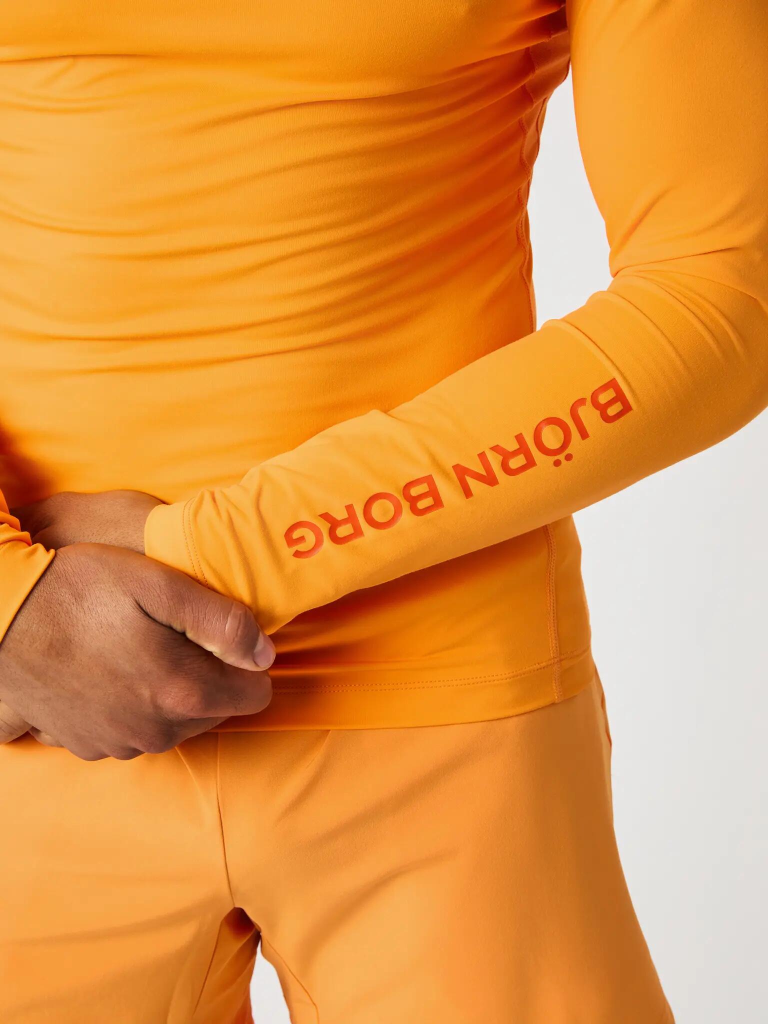 bjorn_borg BORG SOFT COMPRESSION LS T‑shirt - SUN ORANGE 4/5
