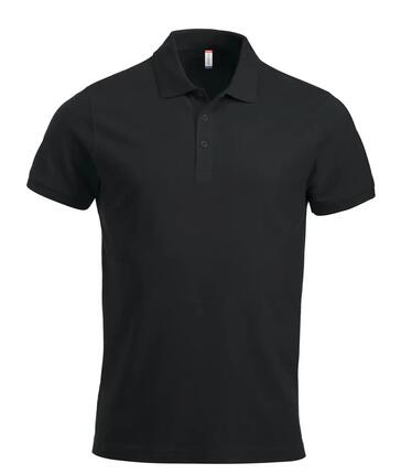 clique Classic Lincoln S/S polo homme — coupe moderne, noir