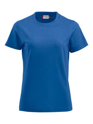Clique premium-t women t-shirt met ronde hals, 100% katoen, royal blue