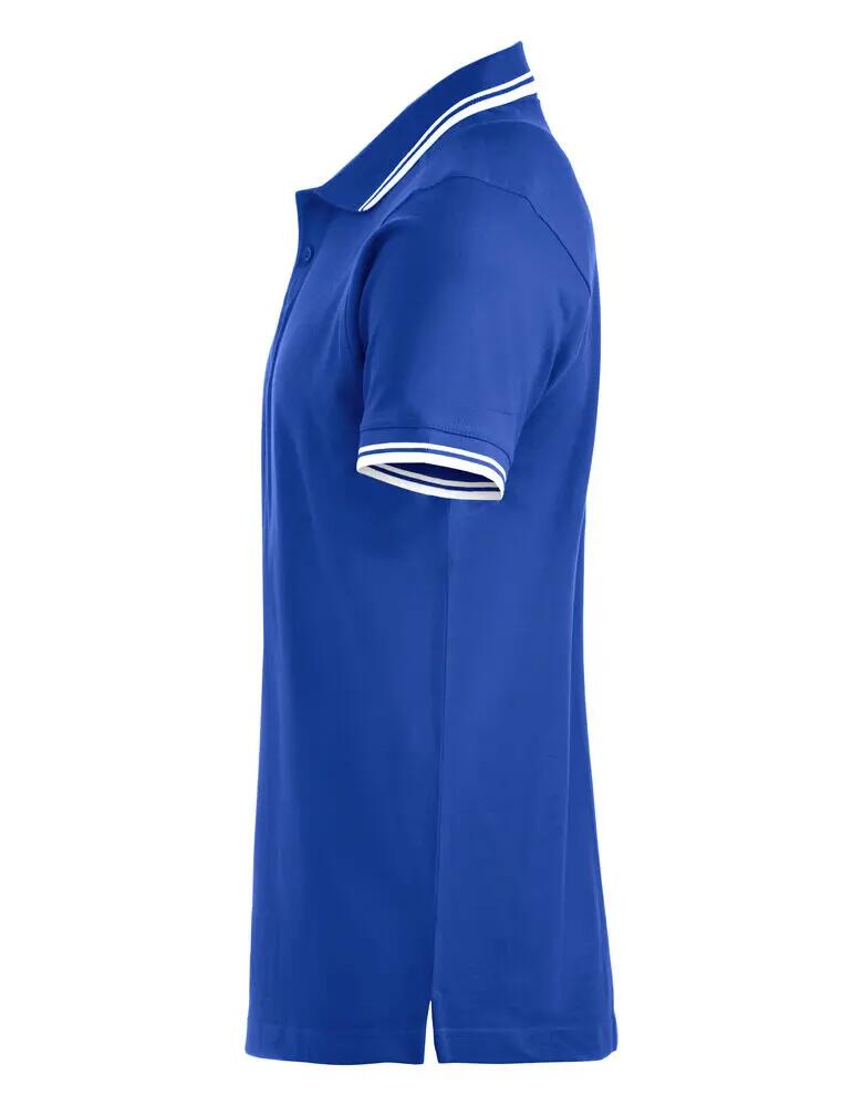 clique Polo Amarillo en coton peigné – Coupe unisexe, côtes contrastées 3/4