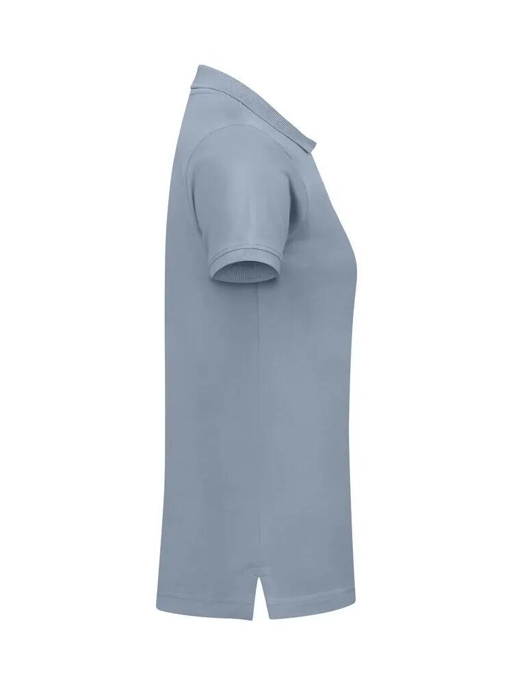 clique Polo Classic Marion S/S en coton, coupe moderne — Soft Blue 4/4
