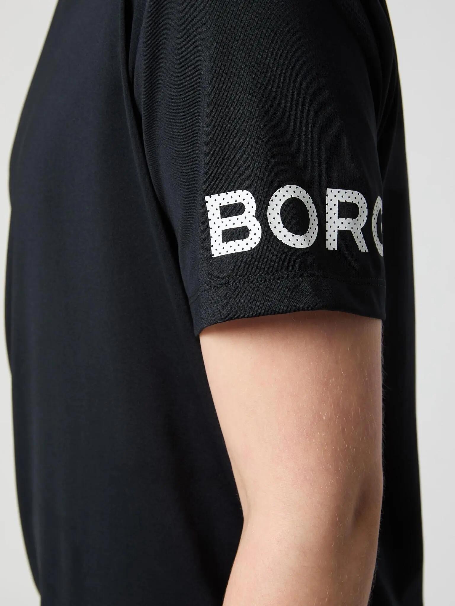 bjorn_borg BORG T-SHIRT van gerecycled polyester - BLACK BEAUTY 5/5
