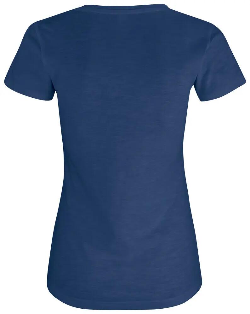 clique Slub-T Women T-shirt 100% katoen blue melange 2/4