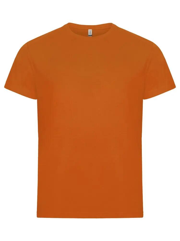 clique Classic OC-T heren T-shirt 100% biologisch katoen oranje 1/4