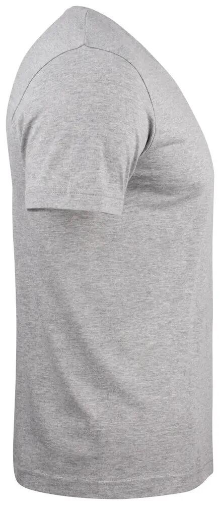 clique Basic-T V-neck Heren T-shirt V-hals grijs melange 100% katoen 4/4