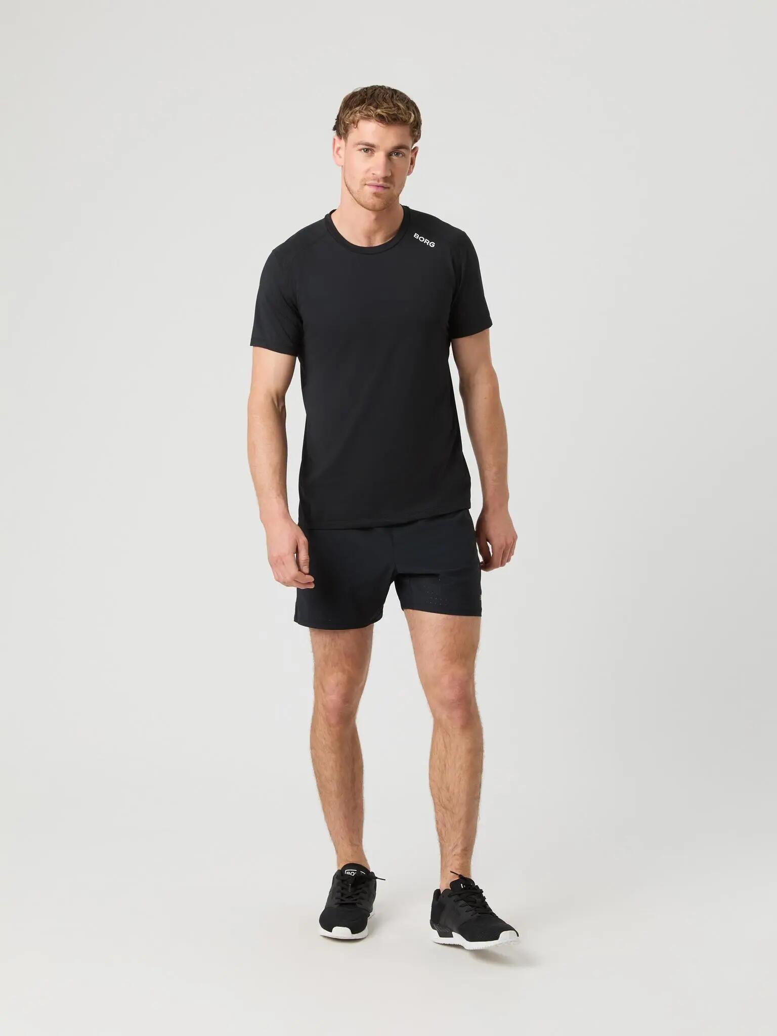 bjorn_borg BORG ATHLETIC T-SHIRT em poliéster reciclado - BLACK BEAUTY 3/5