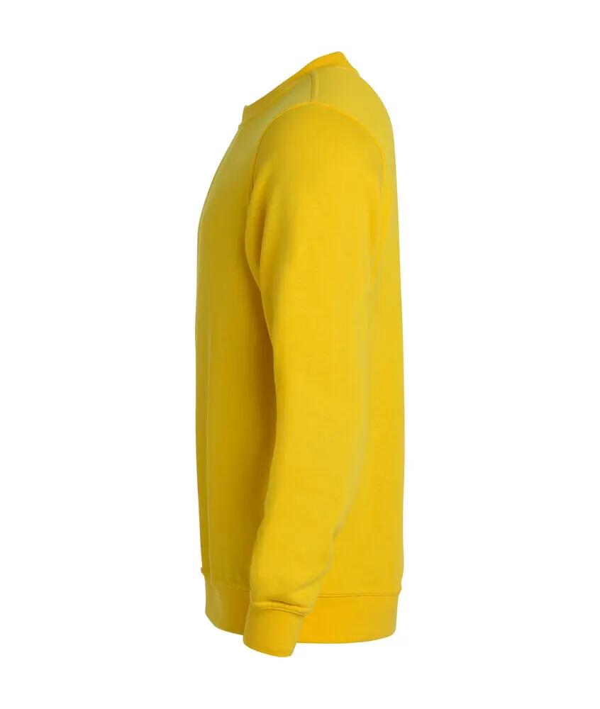 clique Basic Roundneck felpa unisex, anti-pilling, lemon 3/4