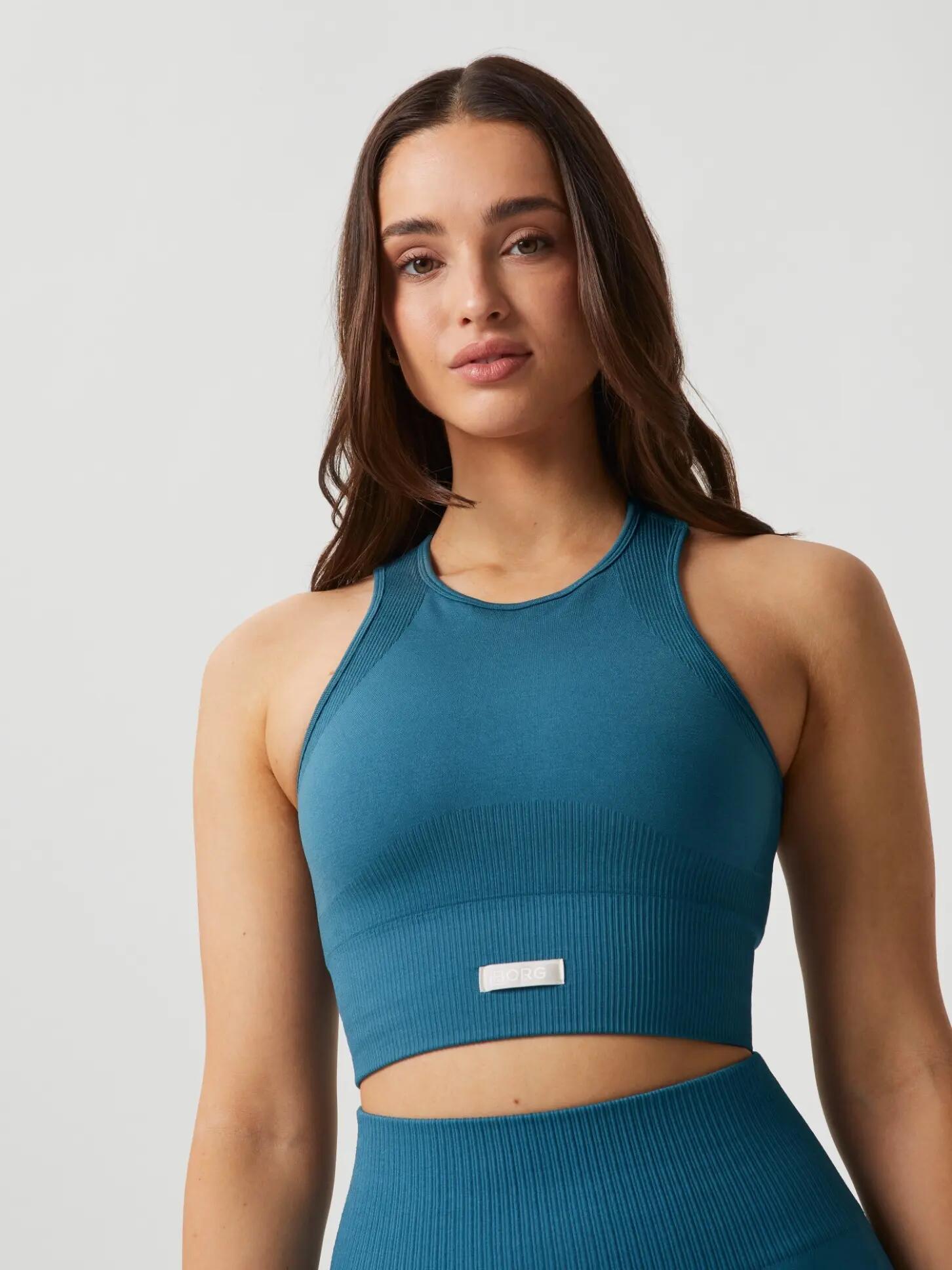 bjorn_borg STUDIO SEAMLESS BRALETTE na cor MALLARD BLUE 5/5