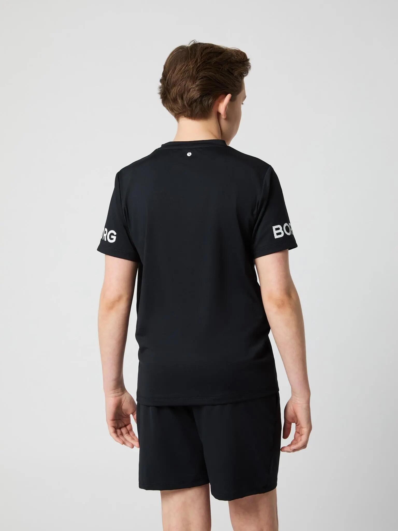bjorn_borg BORG T-SHIRT van gerecycled polyester - BLACK BEAUTY 2/5