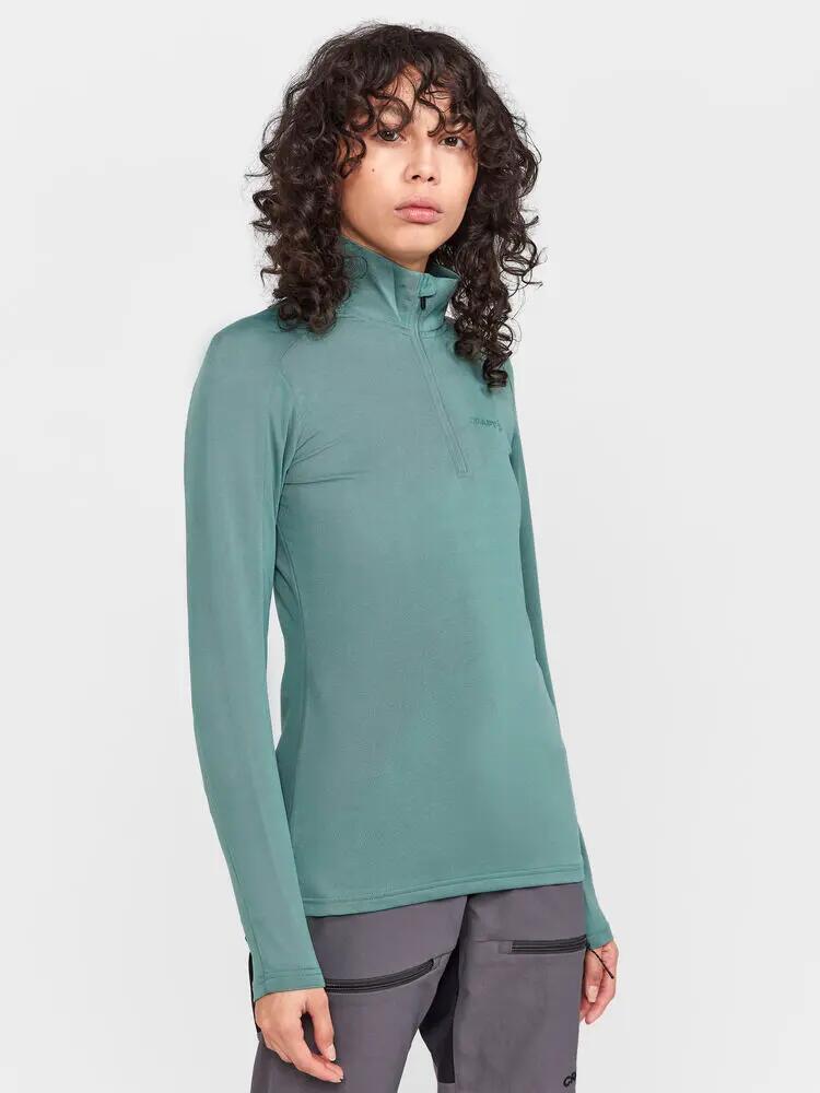 craft Gain Midlayer W - mezza-zip in tessuto morbido 3/4