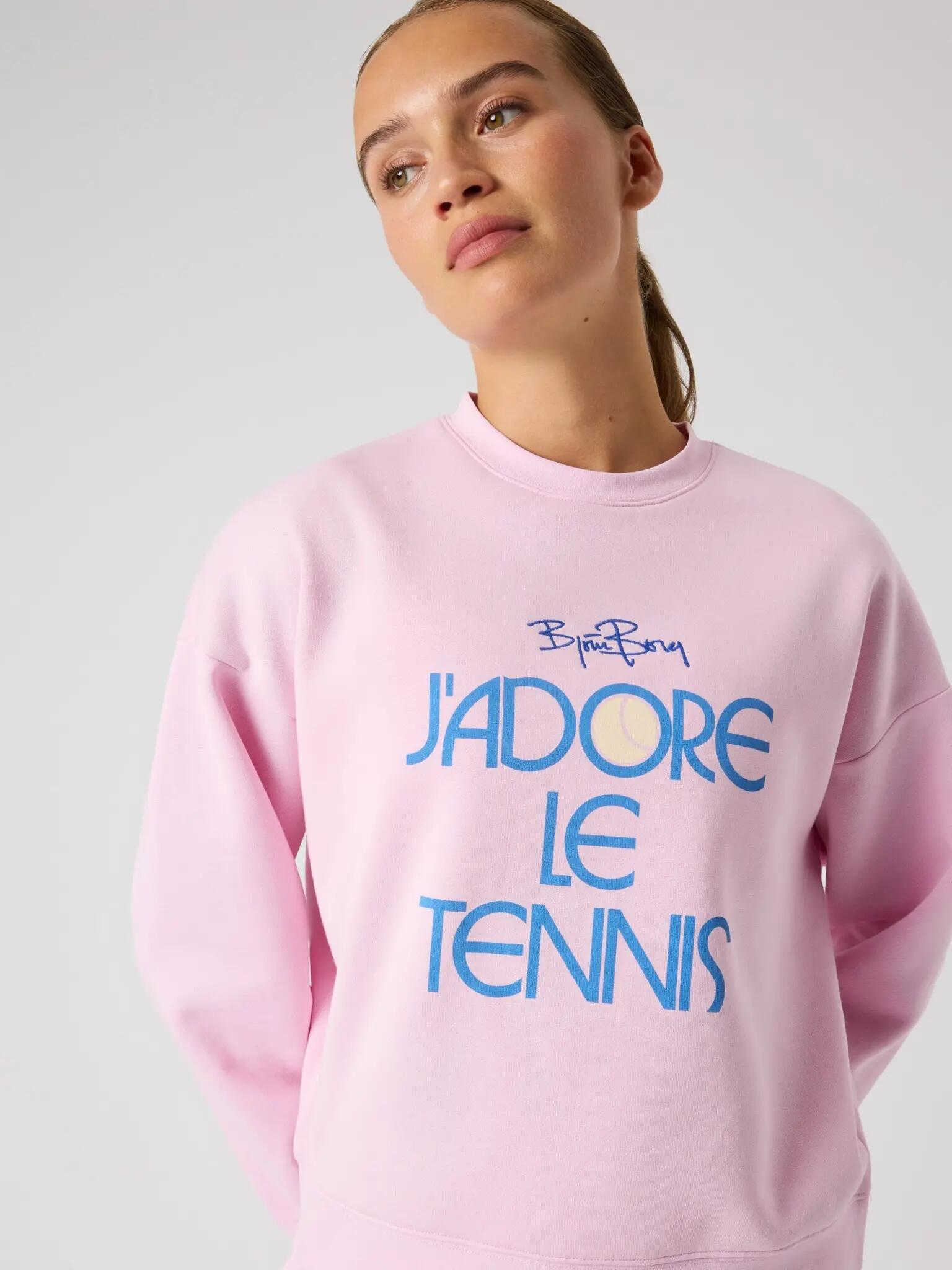 bjorn_borg BORG BOYFRIEND SWEATSHIRT van gerecycled polyester – PINK LADY 5/5