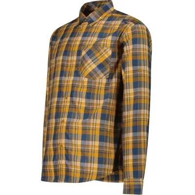cmp Man Shirt 100% poliéster — tamanho 52, cor 14ZV Petroleum-Curcuma-B.Blue 3/4