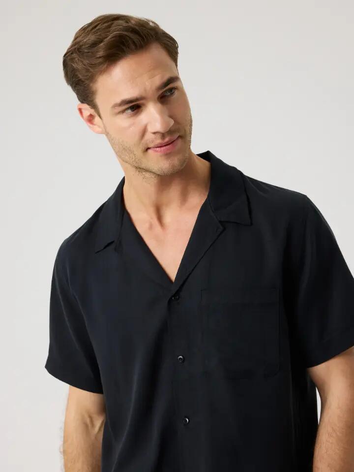 bjorn_borg BORG LYOCELL RESORT SHIRT — BLACK BEAUTY 4/5