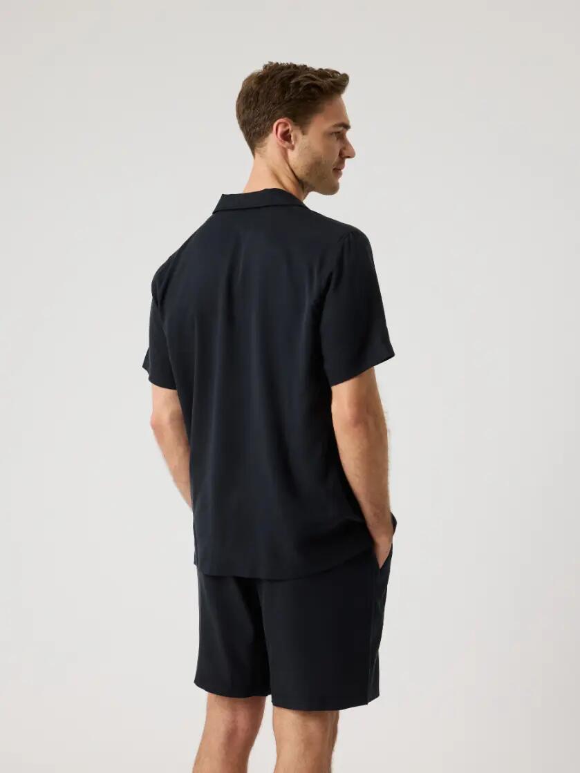 bjorn_borg BORG LYOCELL RESORT SHIRT — BLACK BEAUTY 2/5