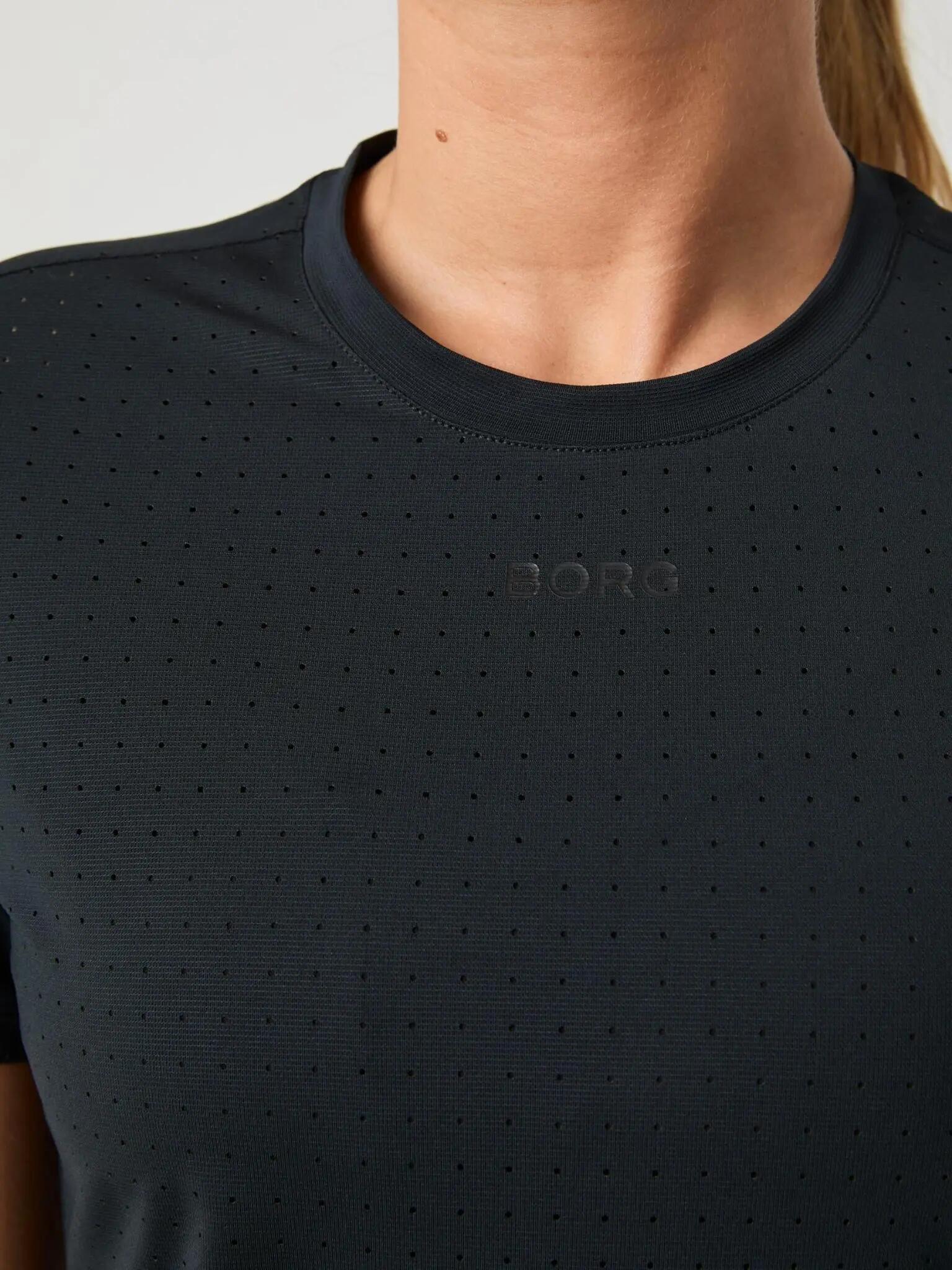 bjorn_borg BORG PERFORMANCE T-SHIRT PERFURADA – BLACK BEAUTY 4/5