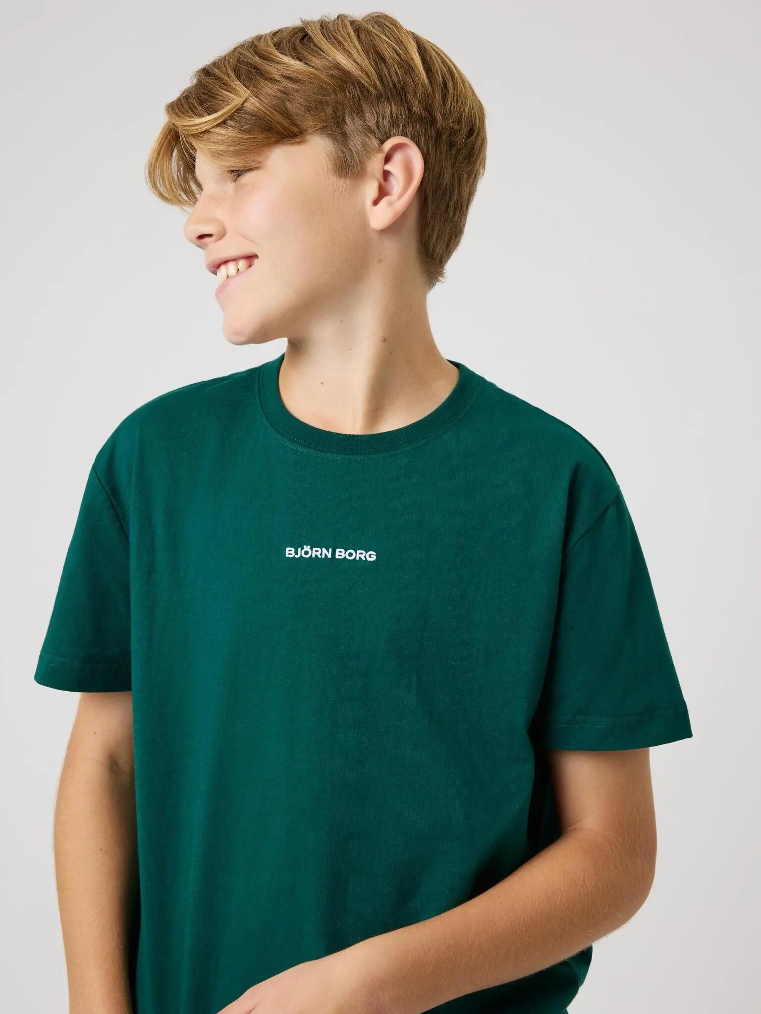 bjorn_borg BORG CLASSIC T-SHIRT JUNIOR RAIN FOREST 5/5
