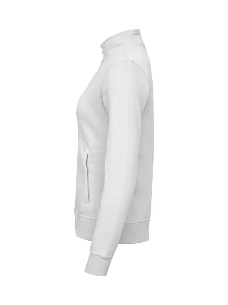 clique Basic Cardigan Mulher em felpa com fecho de correr tom sobre tom 3/4