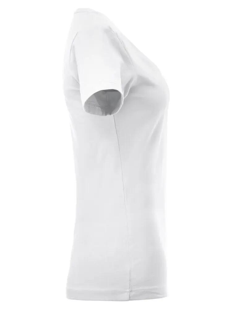 clique Arden top mujer cuello V en jersey stretch blanco 4/4